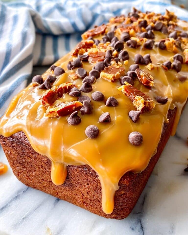 Elvis Banana Bread with Candied Bacon and Peanut Butter Glaze Recipe