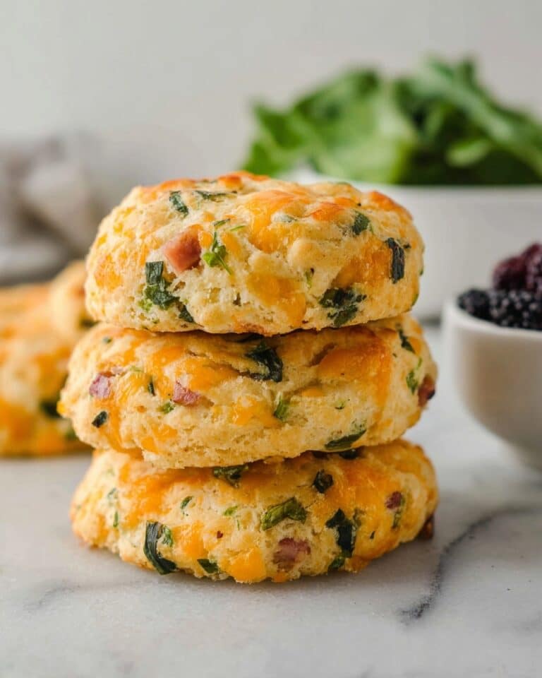 Breakfast Protein Biscuits with Ham, Cheese, and Chive or Mediterranean Sausage Variation Recipe