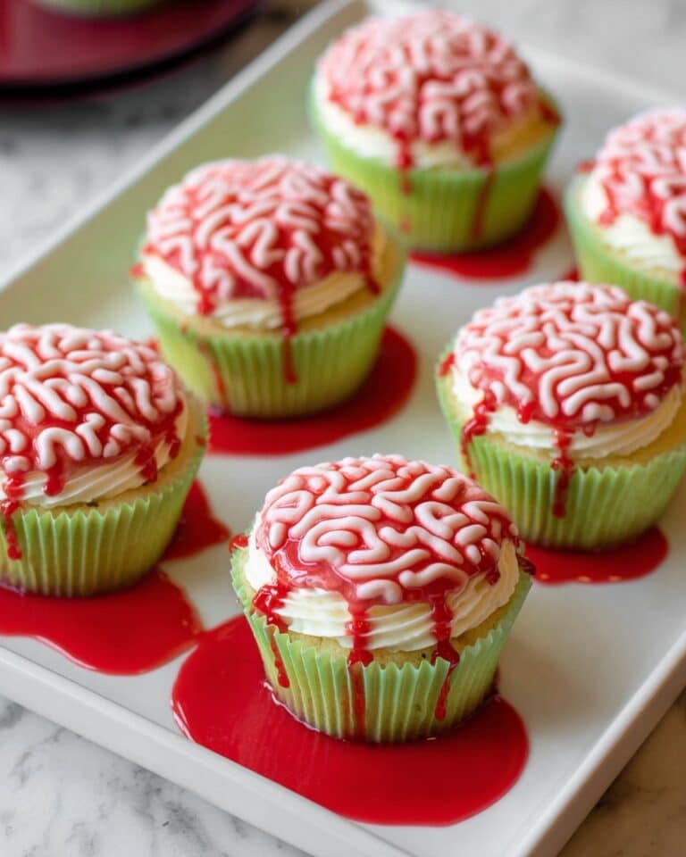 Halloween Cupcakes with Strawberry Buttercream and Strawberry Syrup Recipe