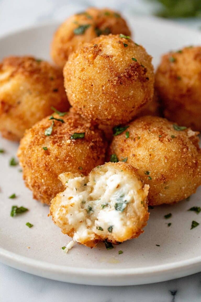 Cheddar and Green Onion Mashed Potato Balls Recipe