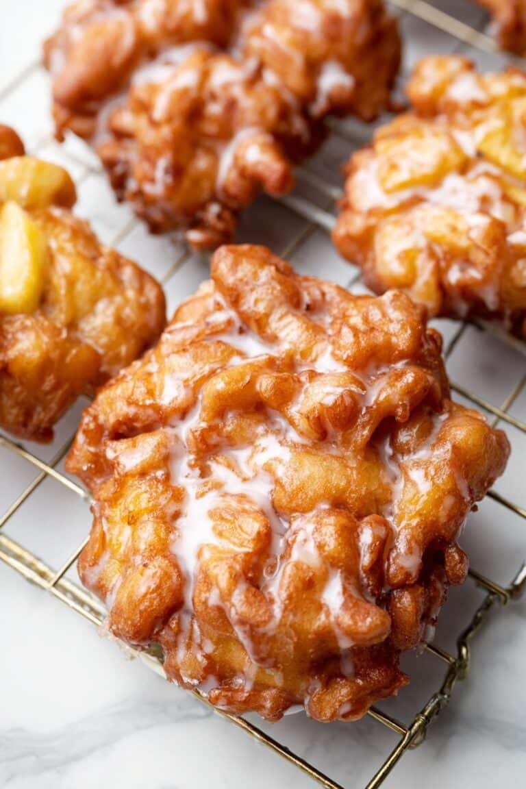 Crispy Apple Fritters with Sweet Vanilla Glaze Recipe