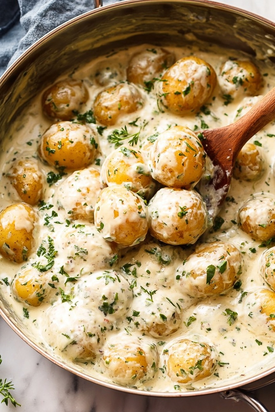 Creamy Garlic Potatoes Recipe - Serving Suggestion