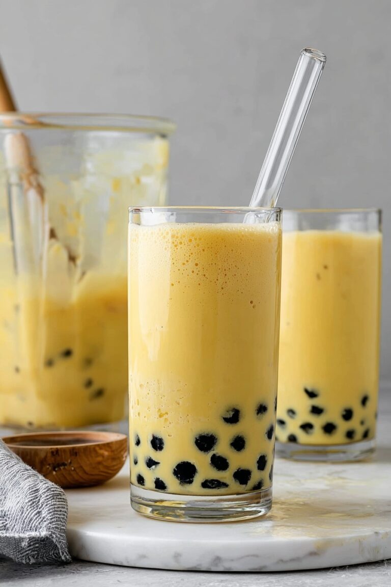 Mango Bubble Tea with Tapioca Pearls Recipe
