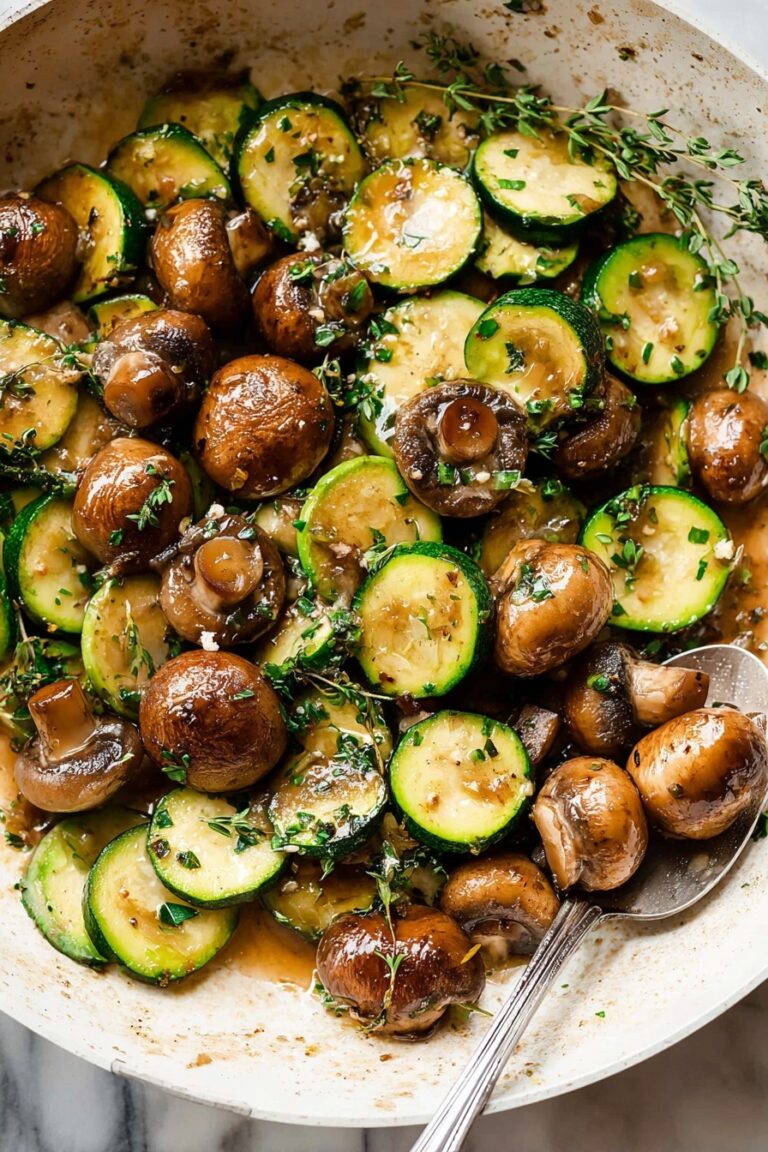 Skillet Zucchini and Mushrooms Recipe