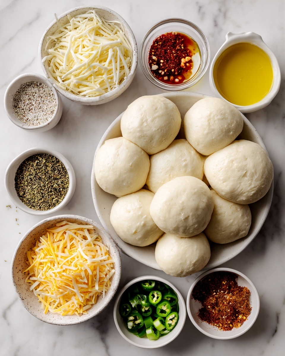 Santa Fe Turkey Sliders, turkey sliders recipe, spicy turkey sliders, easy turkey sliders, flavorful sliders recipes - Flat lay of sliced Hawaiian rolls, deli sliced turkey, shredded pepper jack cheese, diced green chiles, mayonnaise mixed with paprika and curry powder, melted butter with poppy seeds, dijon mustard, and a sprinkle of cayenne pepper, all beautifully arranged on a white marble surface, photo taken with an iphone --ar 2:3 --v 7