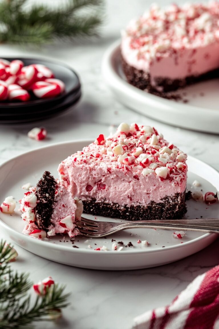 No-Bake Peppermint Kisses Pie Recipe