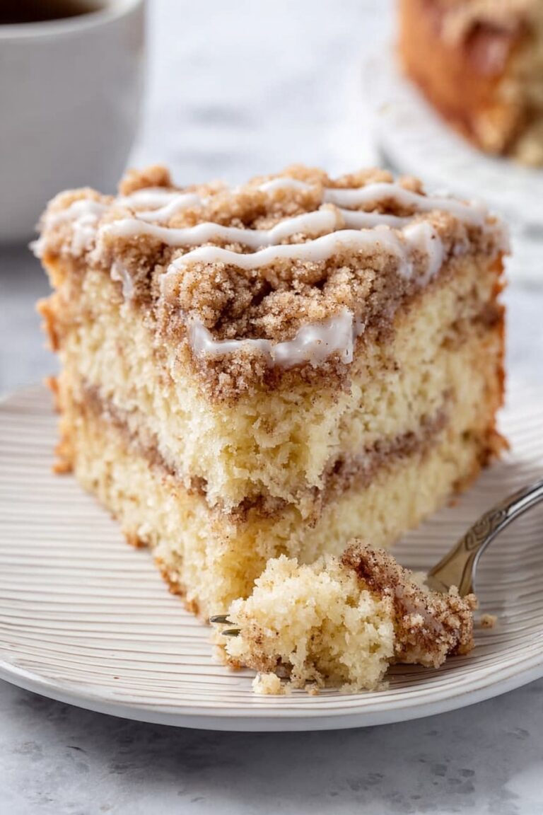 Sour Cream Coffee Cake with Streusel Glaze Recipe