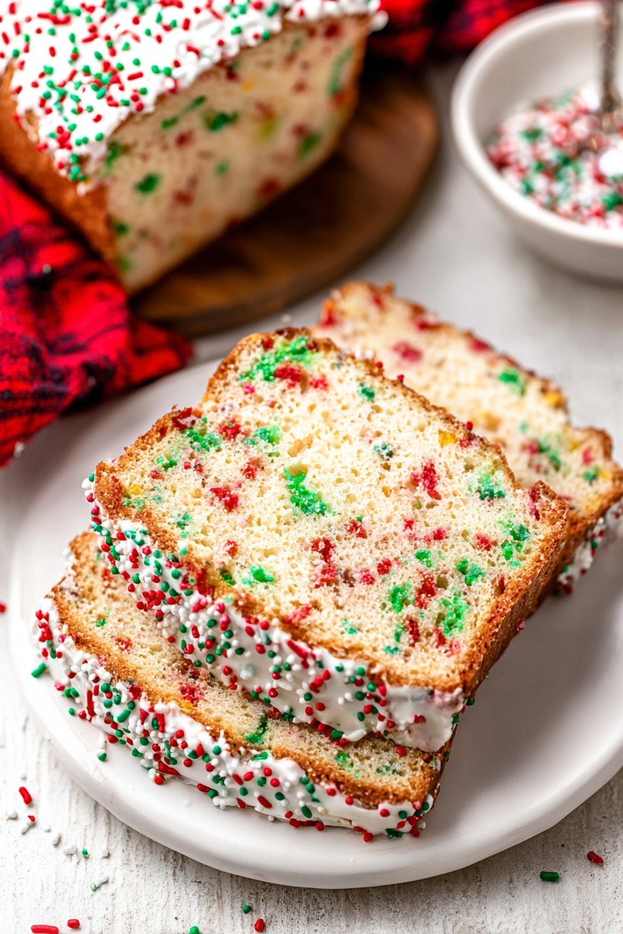 Festive Christmas Sprinkles Bread Recipe - Serving Suggestion