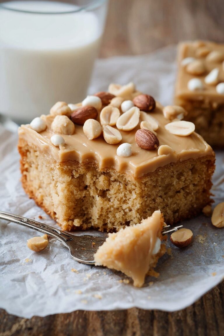 Peanut Butter Cake with Creamy Frosting Recipe