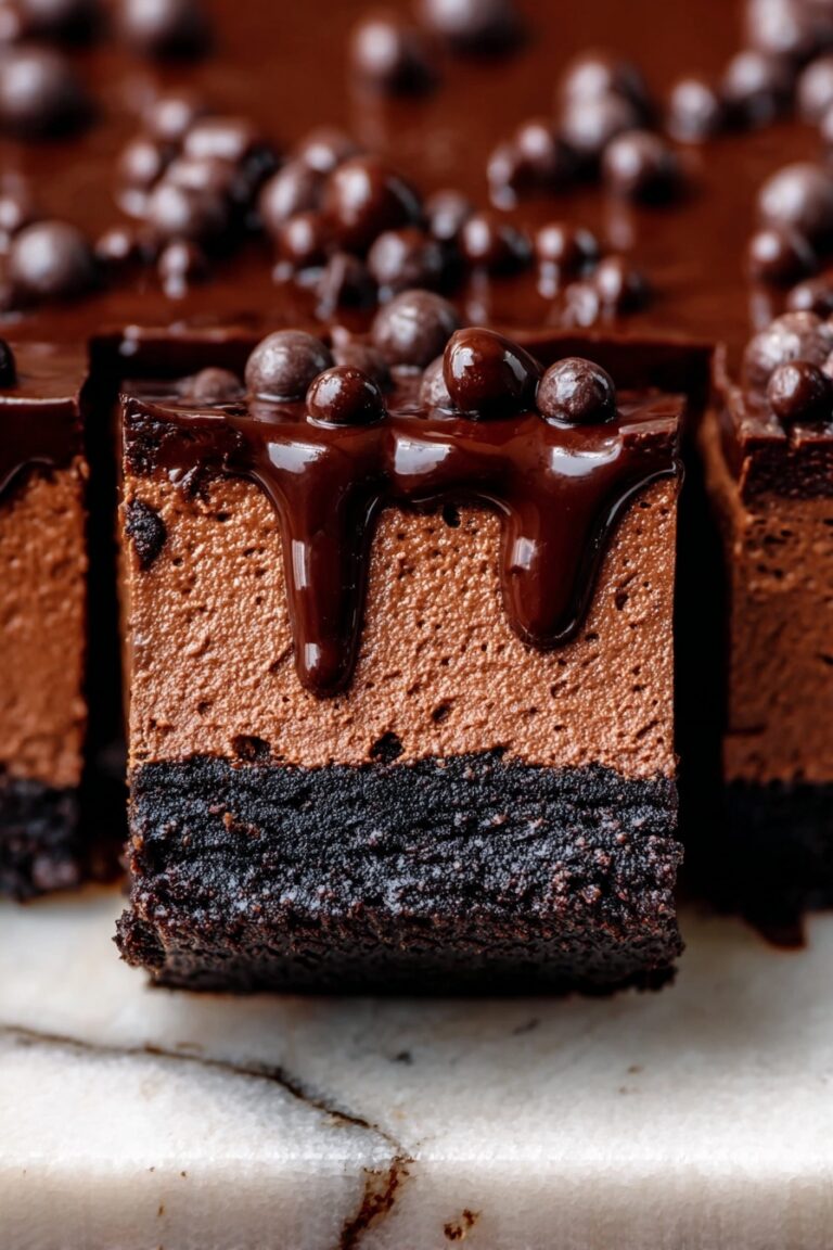 Chocolate Cheesecake Bars with Oreo Crust Recipe