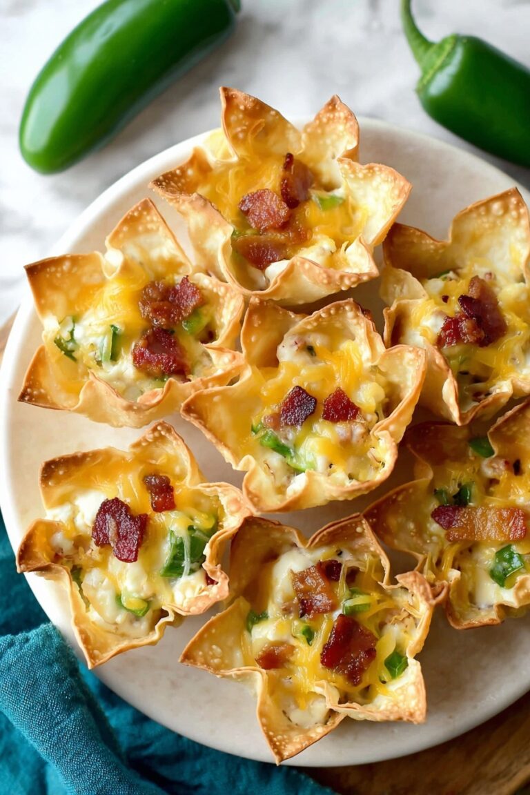 Jalapeno Popper Wonton Cups Recipe