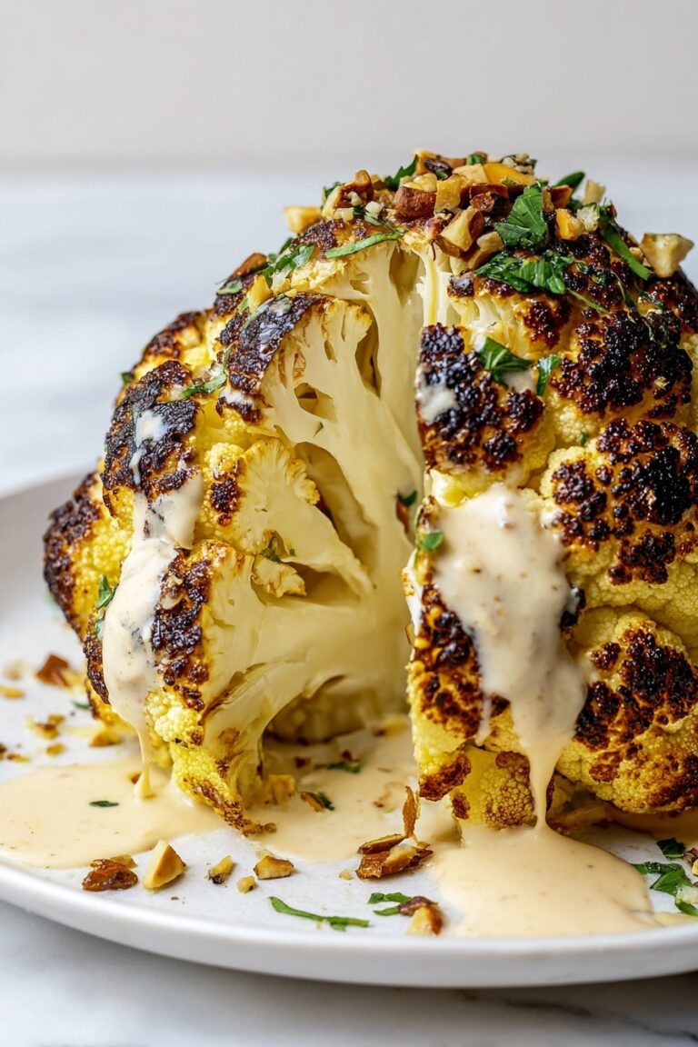 Roasted Cauliflower with Tahini Sauce Recipe