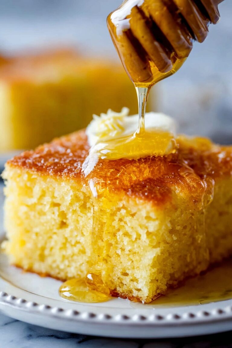 Moist Homemade Cornbread with Honey Recipe