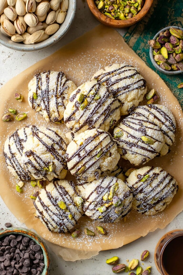 Cannoli Cookies with Chocolate and Pistachios Recipe