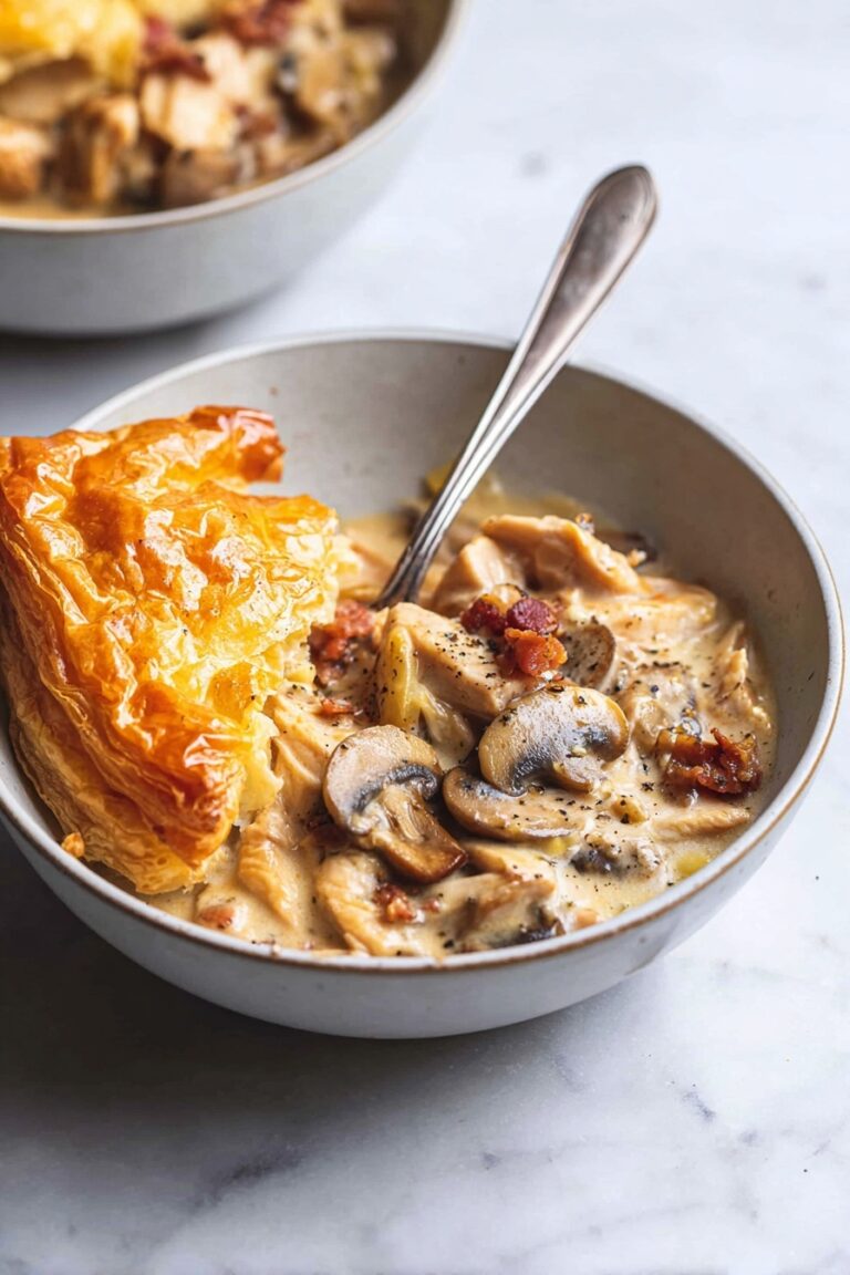 Creamy Chicken Mushroom Pie Recipe