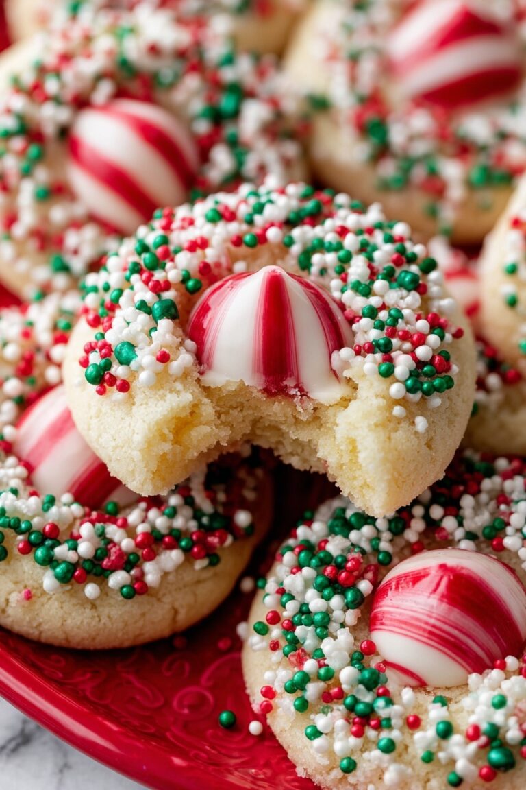 Candy Cane Kiss Cookies Recipe