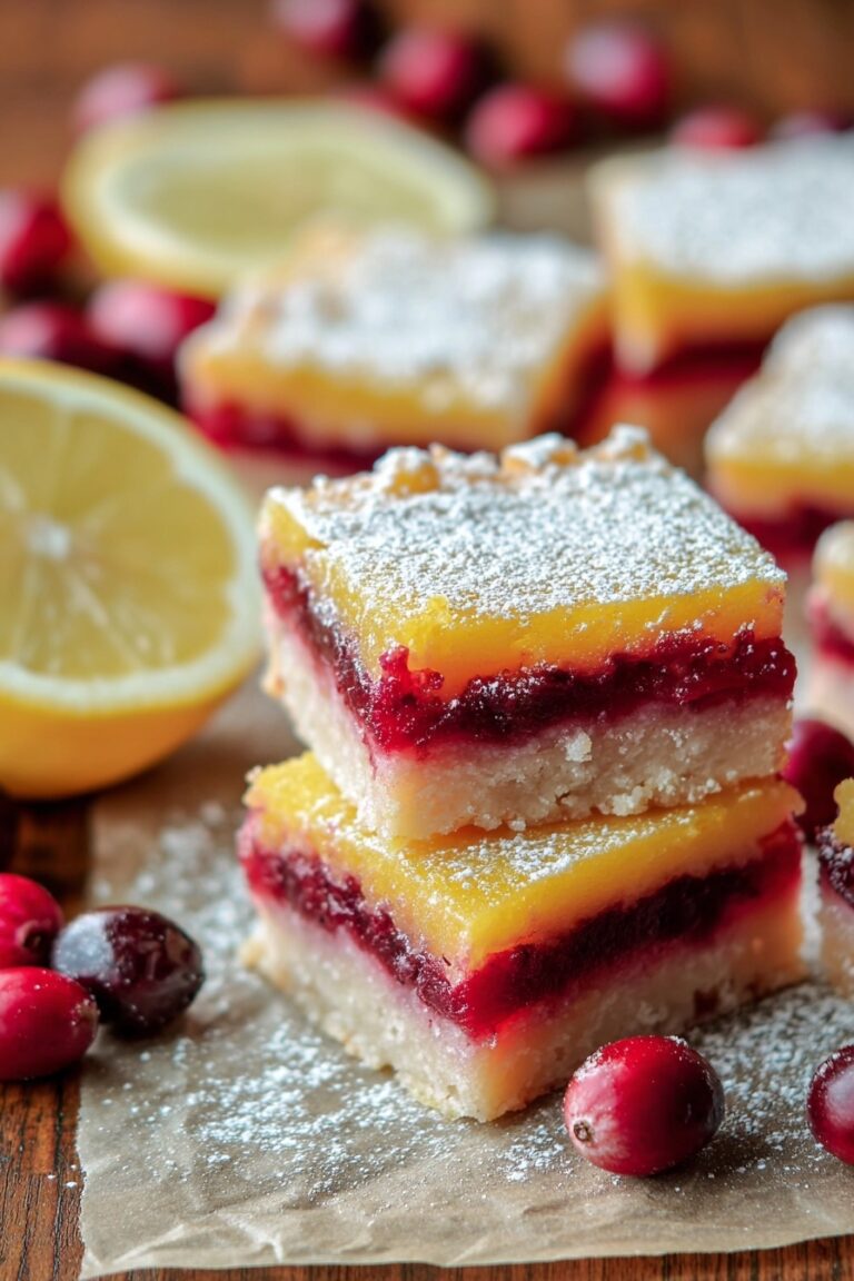 Cranberry Lemon Bars Recipe