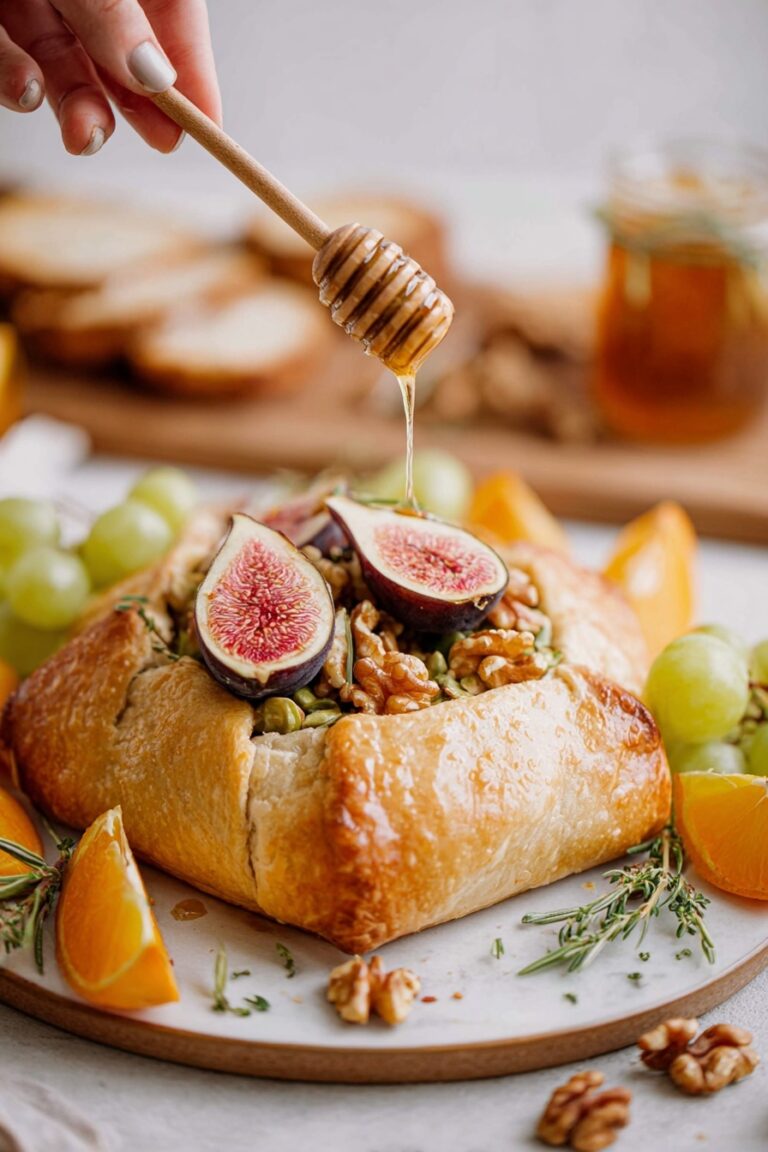 Baked Brie with Jam and Pastry Recipe
