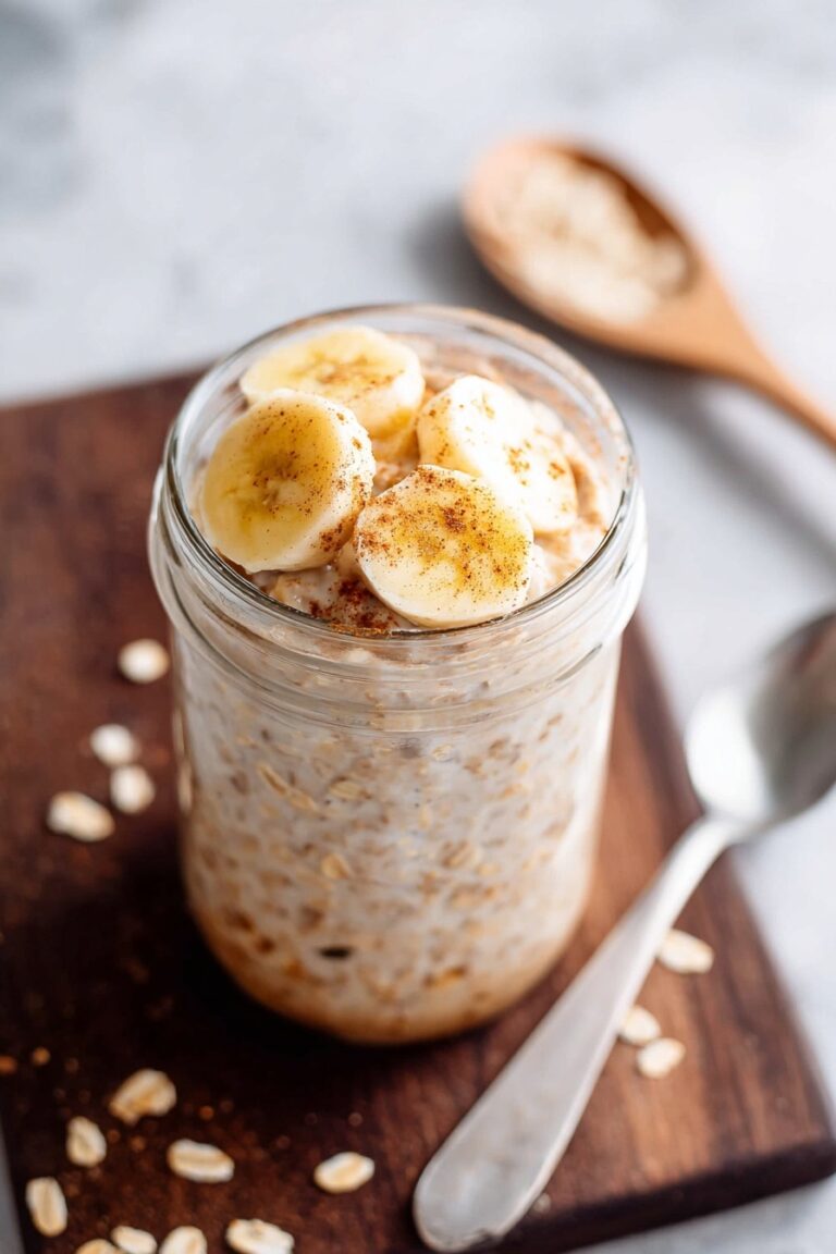 Peanut Butter Banana Overnight Oats Recipe