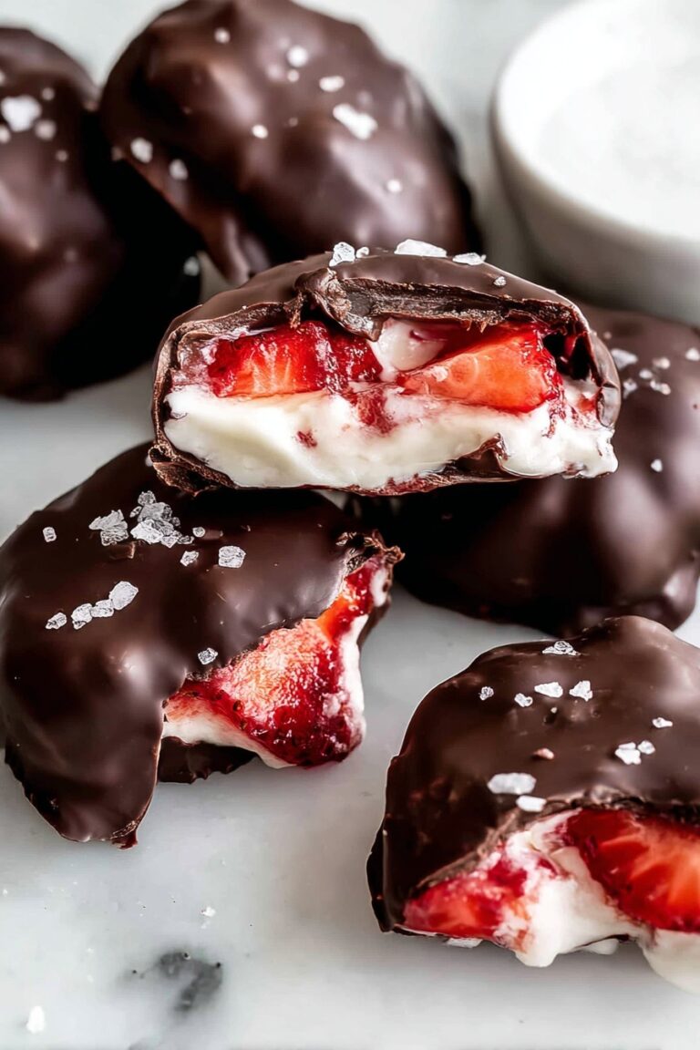 Chocolate Strawberry Frozen Yogurt Bites Recipe