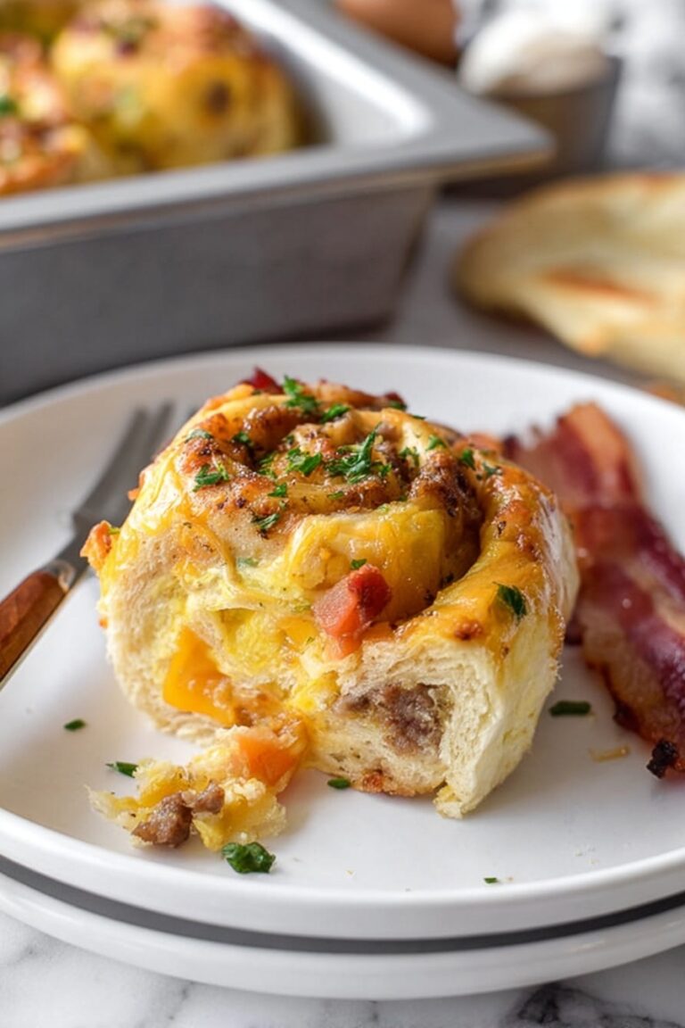 Cheese Breakfast Rolls with Sausage and Bacon Recipe
