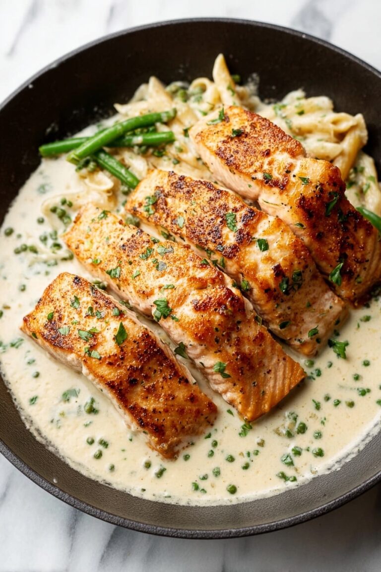 Creamy Boursin Salmon Skillet Recipe