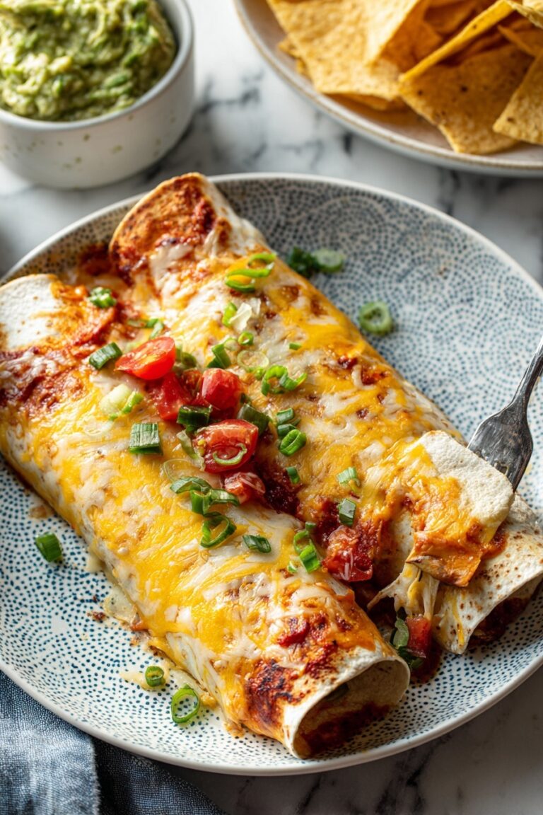 Cheesy Chicken Enchiladas with Sour Cream Sauce Recipe