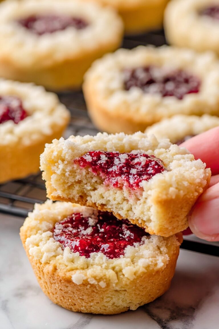 Raspberry Crumble Cookies with Jam Recipe