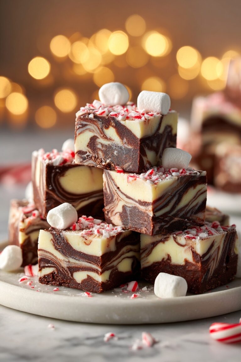 Peppermint Swirl Chocolate Fudge Recipe