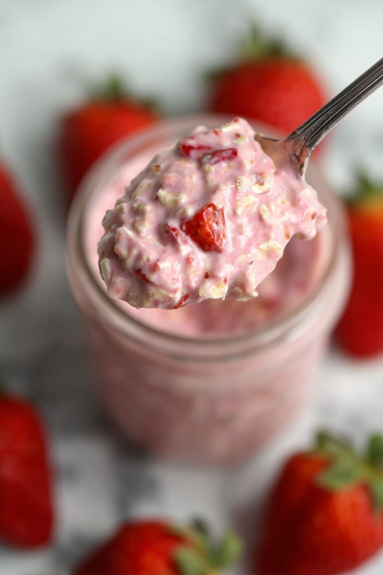 Strawberry Overnight Oats with Greek Yogurt Recipe