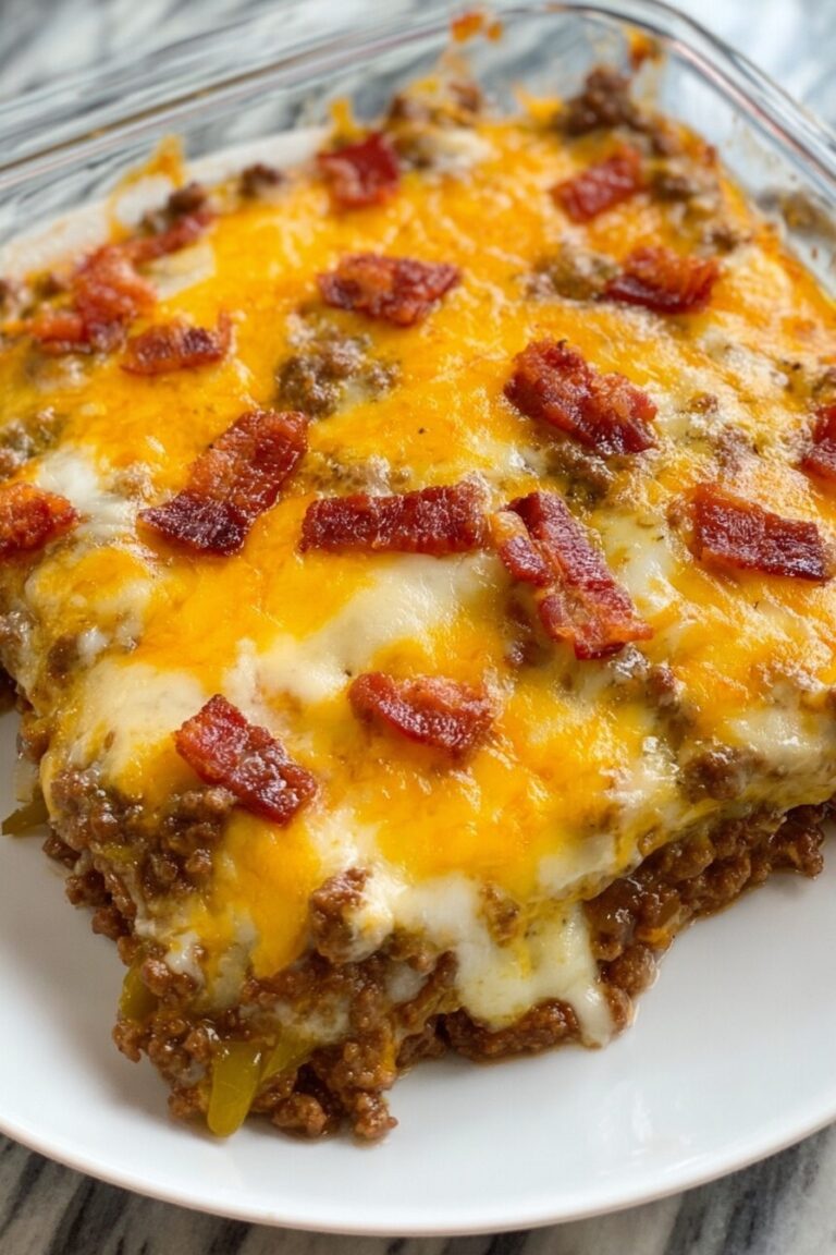 Low Carb Bacon Cheeseburger Casserole Recipe