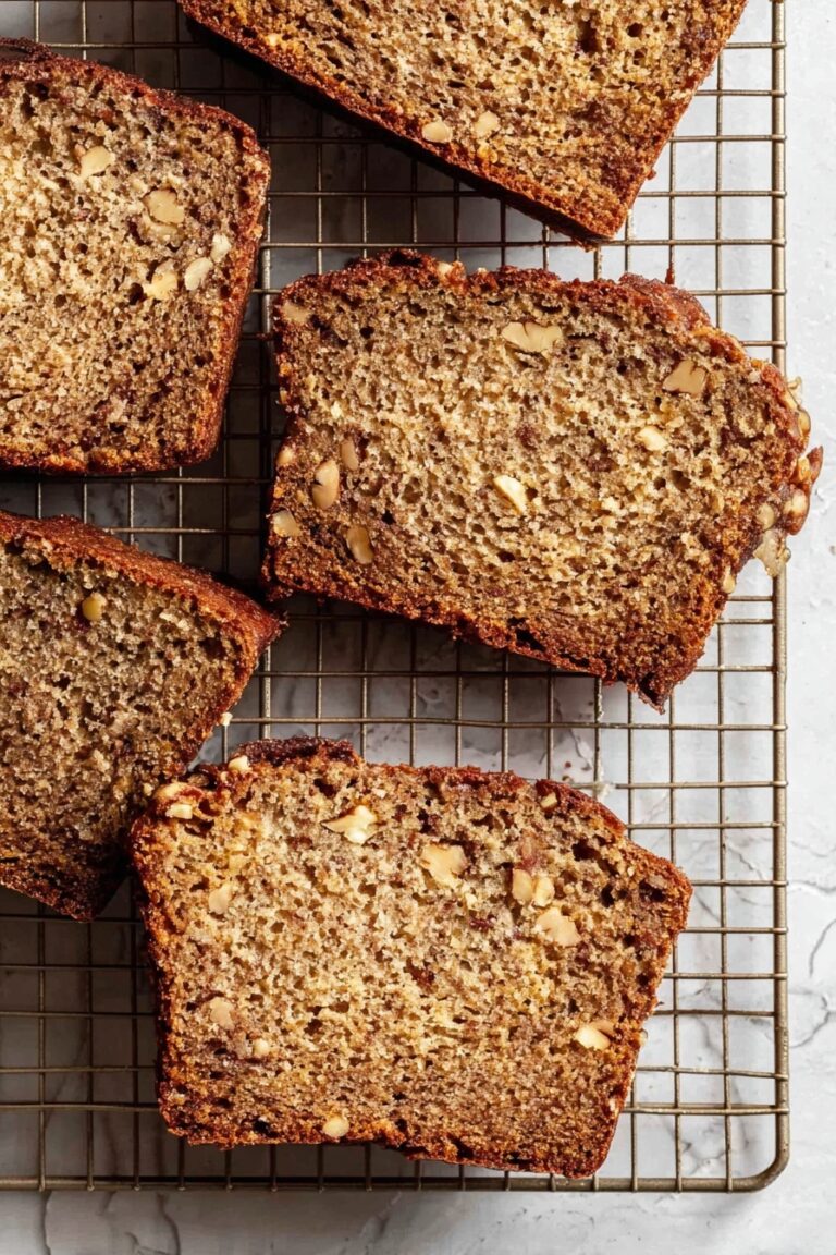 Fluffy Banana Bread with Nuts Recipe