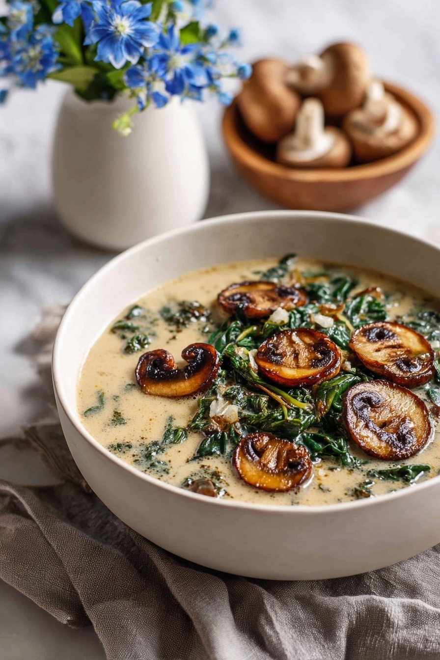 Wild Mushroom Kale Soup Recipe - Serving Suggestion