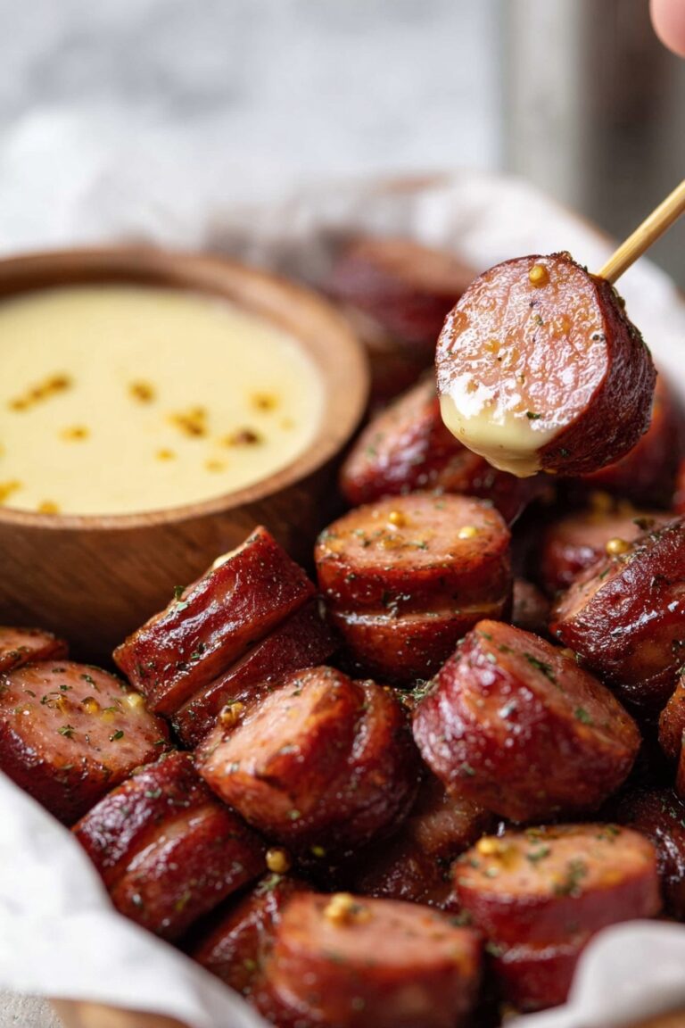 Mustard Kielbasa Bites with Dipping Sauce Recipe
