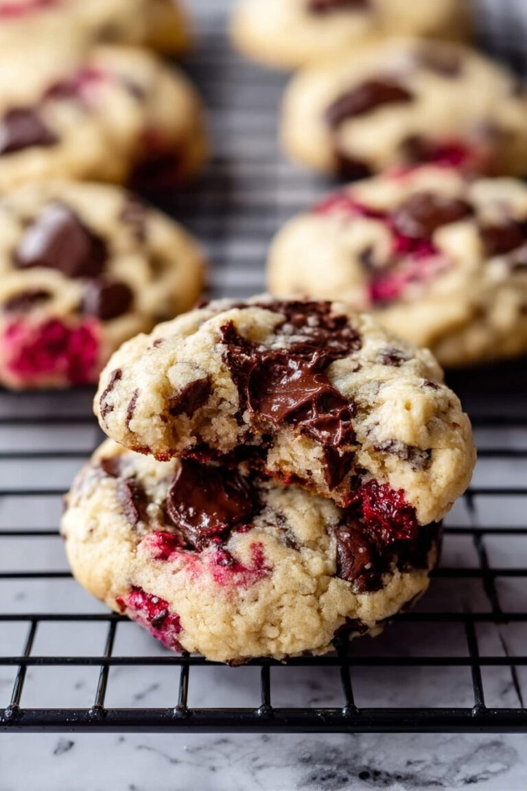 Raspberry Chocolate Chunk Cookies Recipe