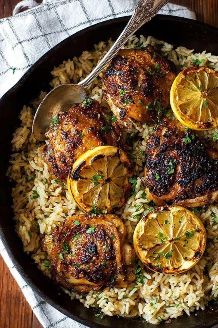 One Pot Greek Lemon Chicken and Rice Recipe