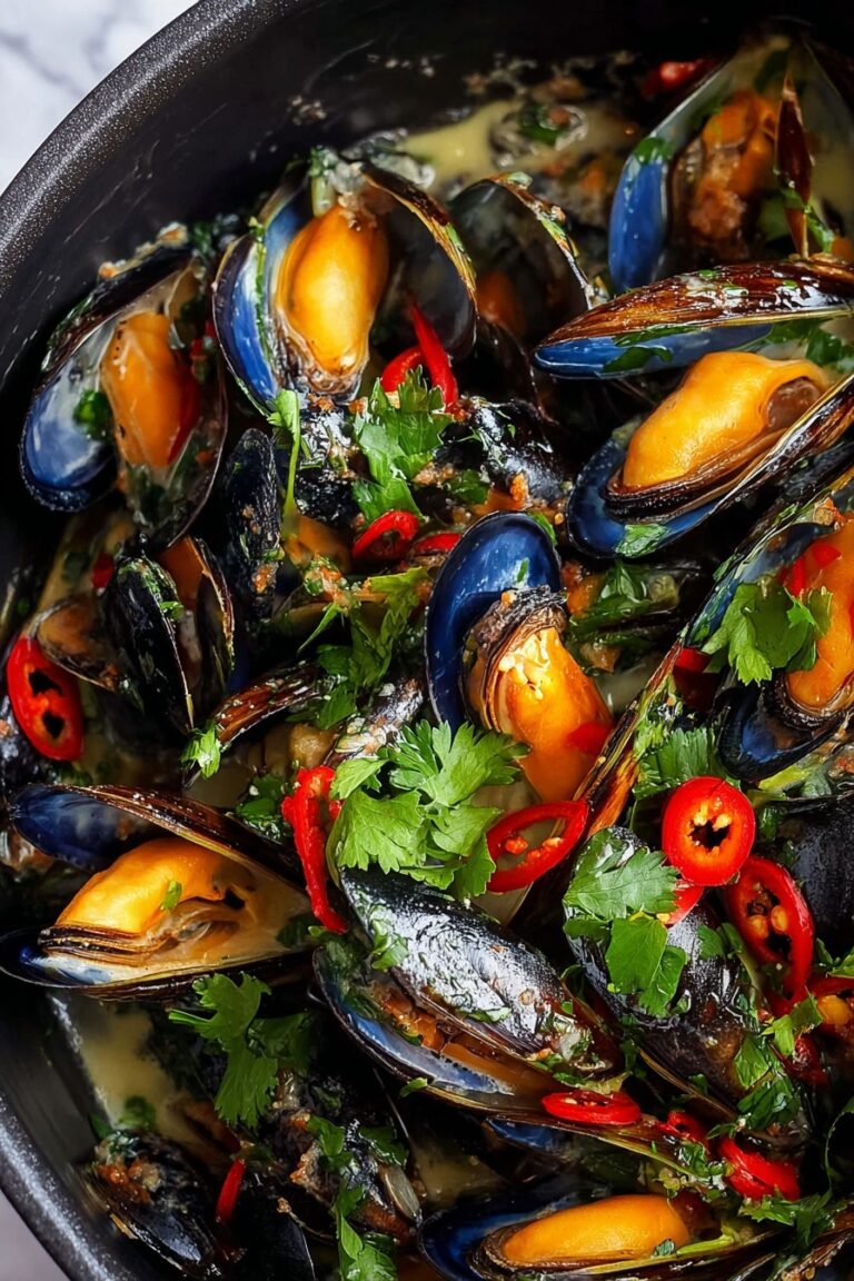 Garlic White Wine Mussels Recipe