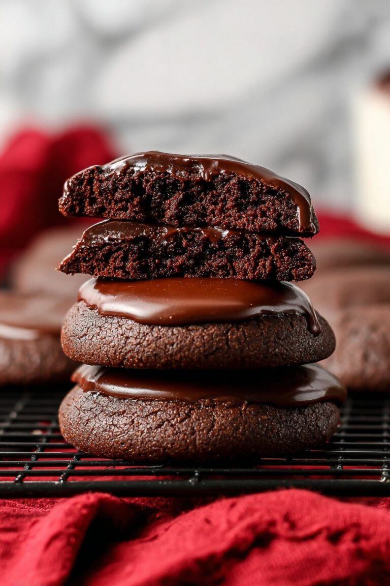 Devil’s Food Cookies with Ganache Recipe