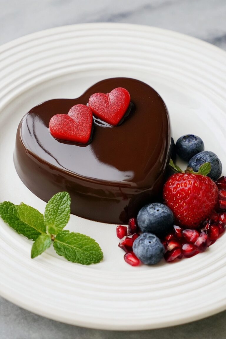Nutella Chocolate Heart-Shaped Flan Recipe