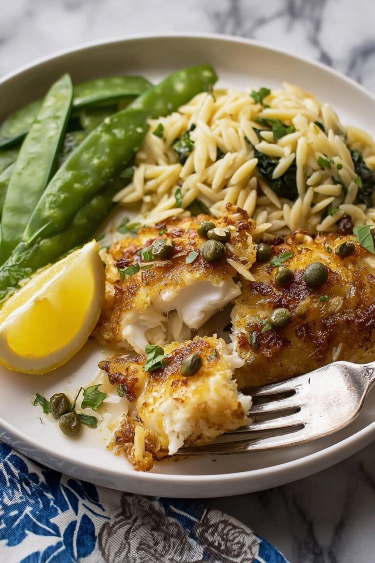 Seared Cod with Lemon Capers Sauce Recipe