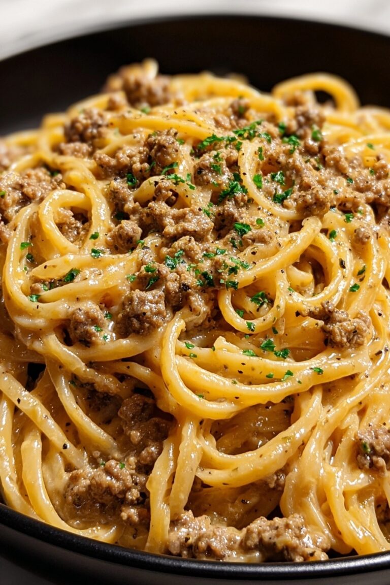 Creamy Beef and Garlic Pasta Recipe